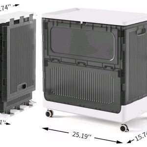 KHNR Large Toy Box Chest with Lid, Collapsible Sturdy Toy Storage Organizer Boxe